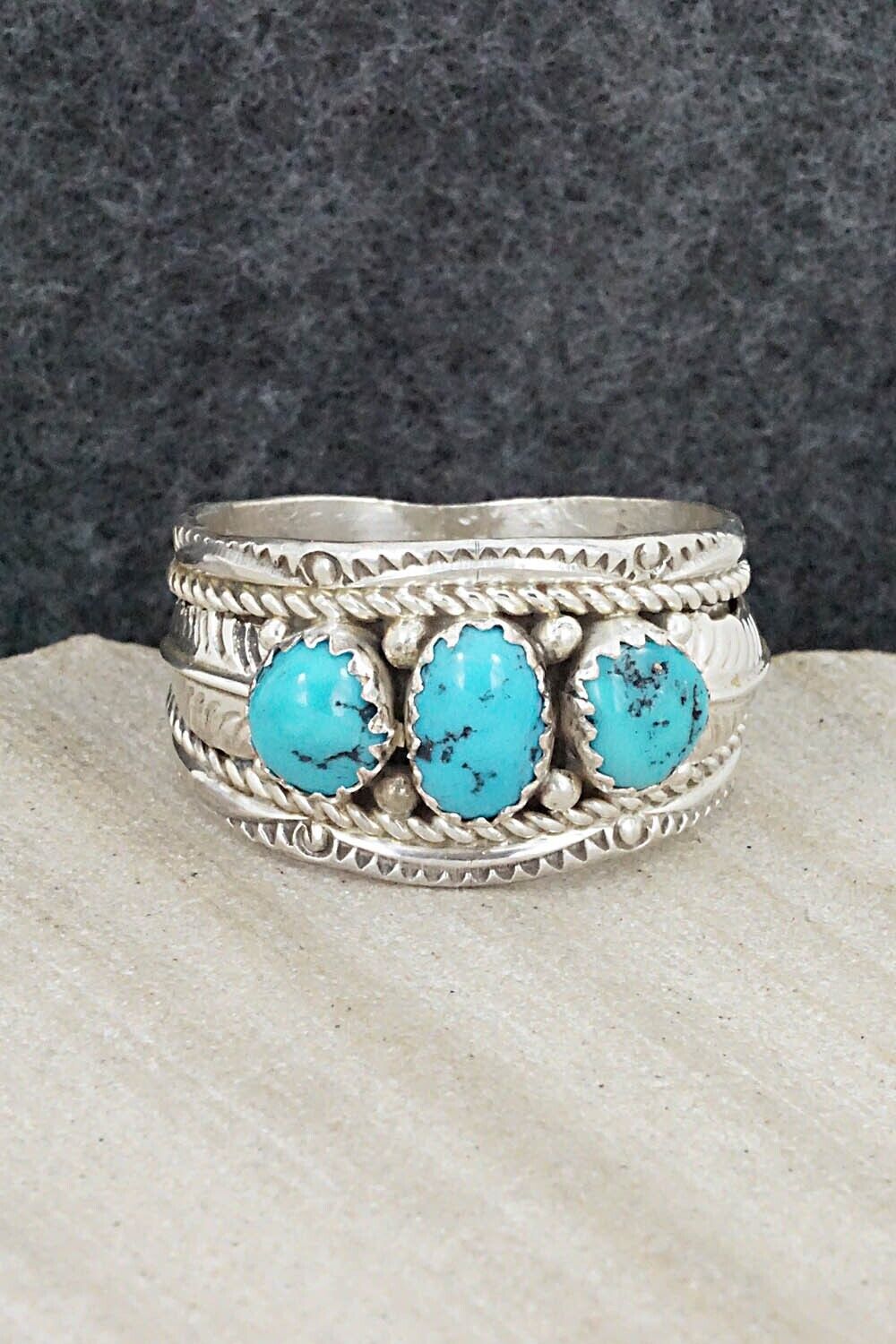 Turquoise and Sterling Silver Ring - Betty Begay - Size 12.5