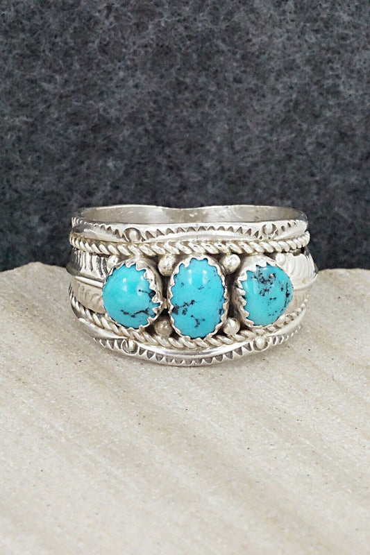 Turquoise and Sterling Silver Ring - Betty Begay - Size 12.5