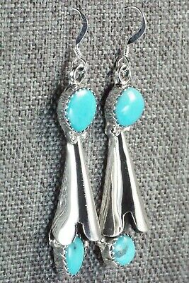 Turquoise & Sterling Silver Earrings - Roger Pino