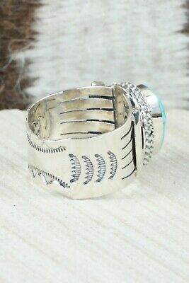Turquoise and Sterling Silver Ring - Bucky Belin - Size 11.75