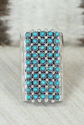 Turquoise & Sterling Silver Ring - Stephen Haloo - Size 7.5