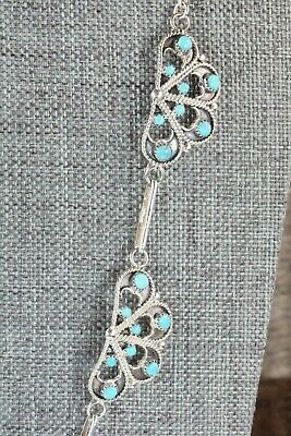 Turquoise & Sterling Silver Necklace and Earrings Set - Murray Tsatie