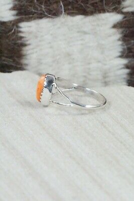 Spiny Oyster & Sterling Silver Ring - Robert Martinez - Size 7