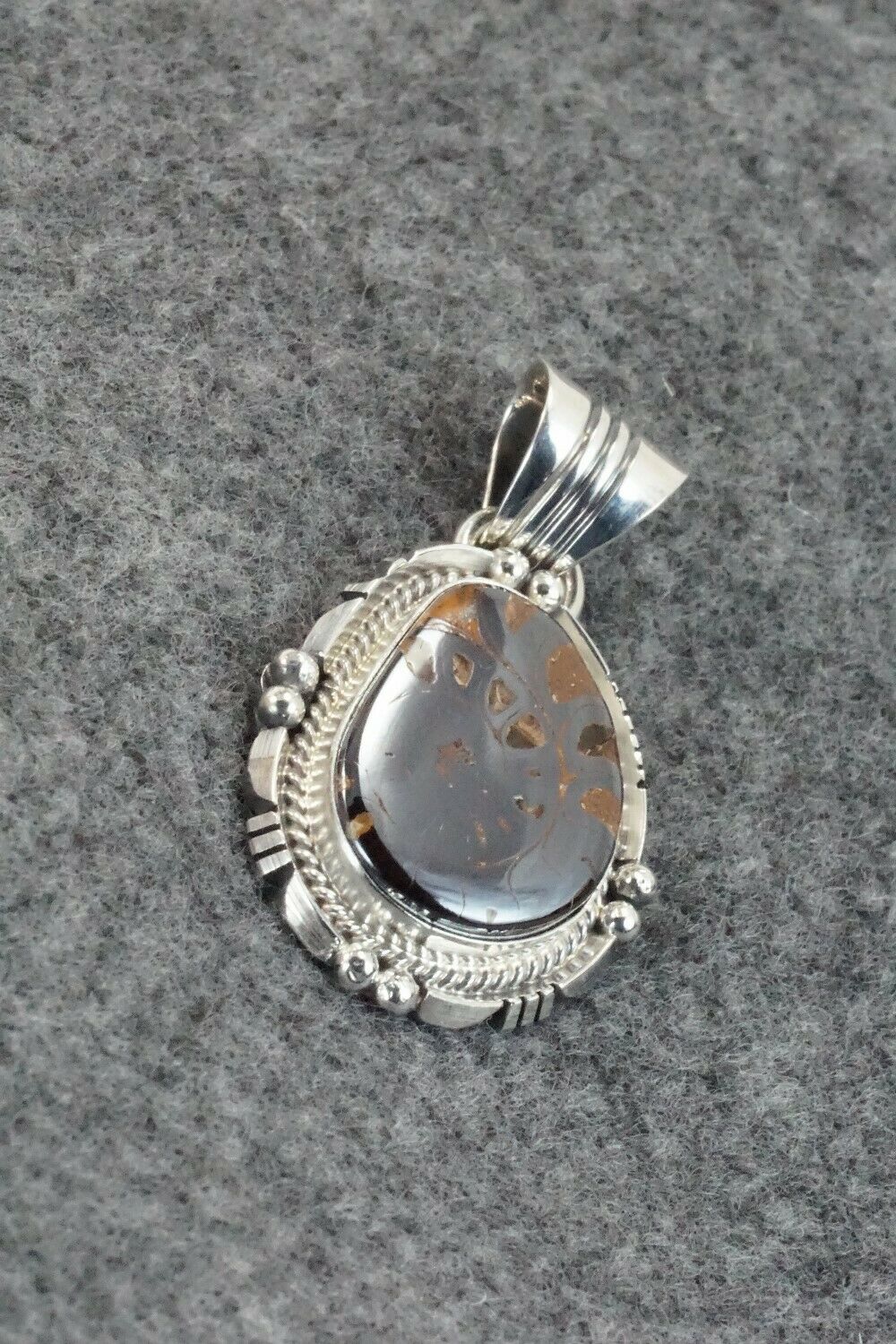 Moroccan Ammonite & Sterling Silver Pendant - Sharon McCarthy