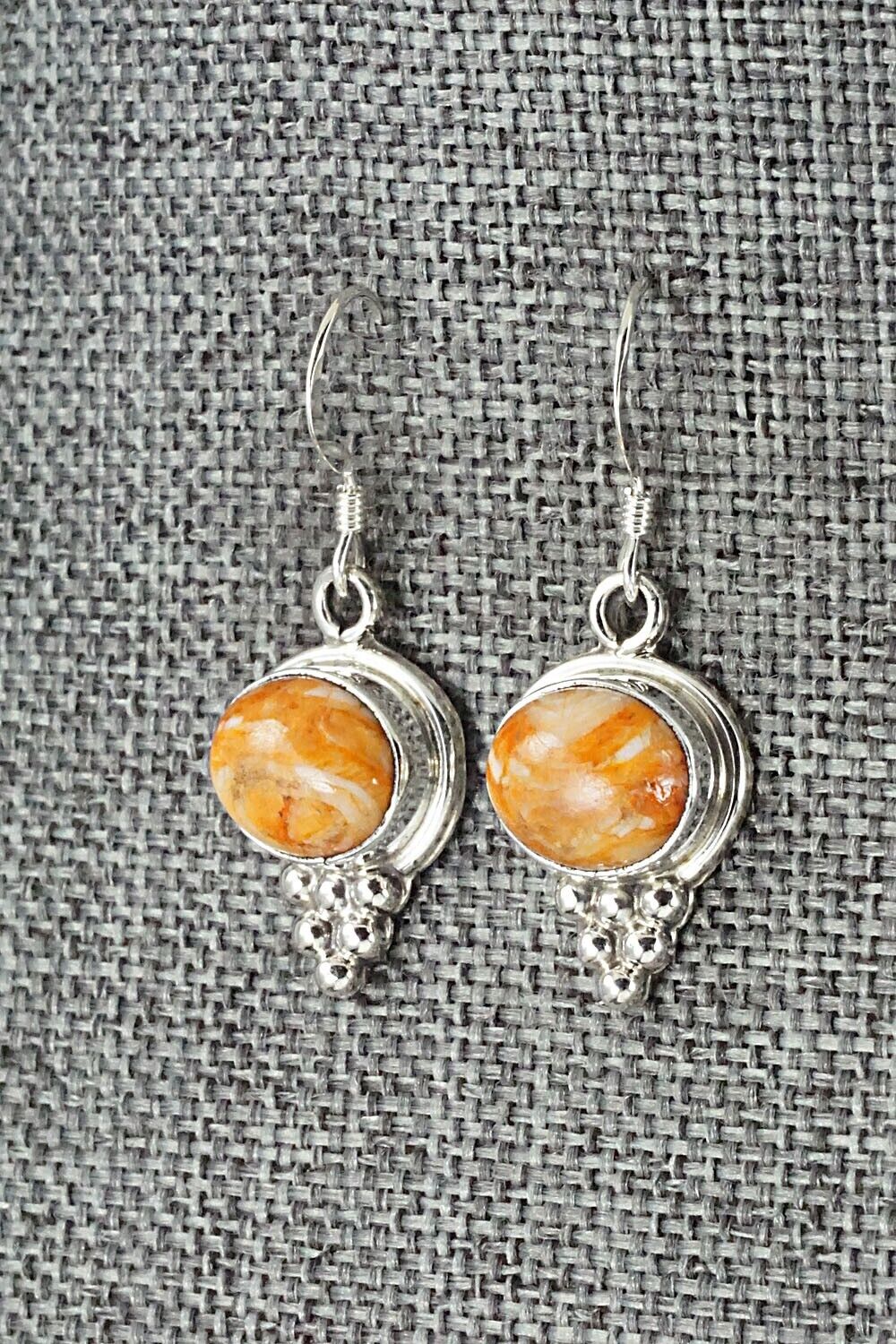 Spiny Oyster & Sterling Silver Earrings - Rosie Chee