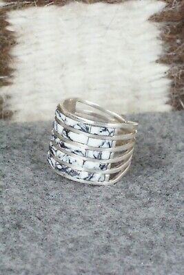 White Buffalo & Sterling Silver Ring - Claresse Kylestewa - Size 5.5