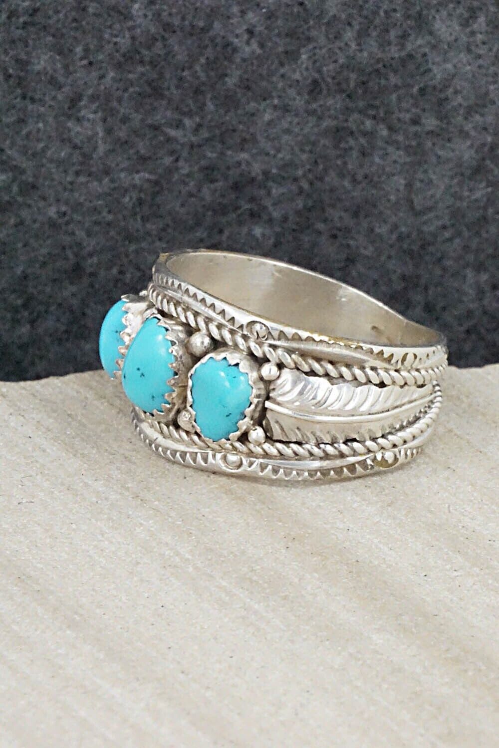 Turquoise and Sterling Silver Ring - Betty Begay - Size 13