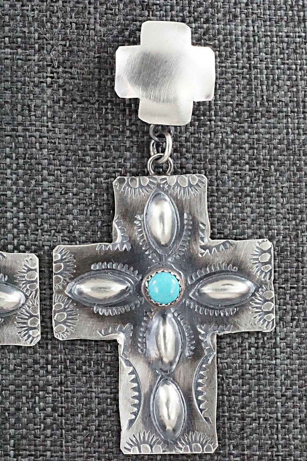 Turquoise & Sterling Silver Earrings - Gabrielle Yazzie