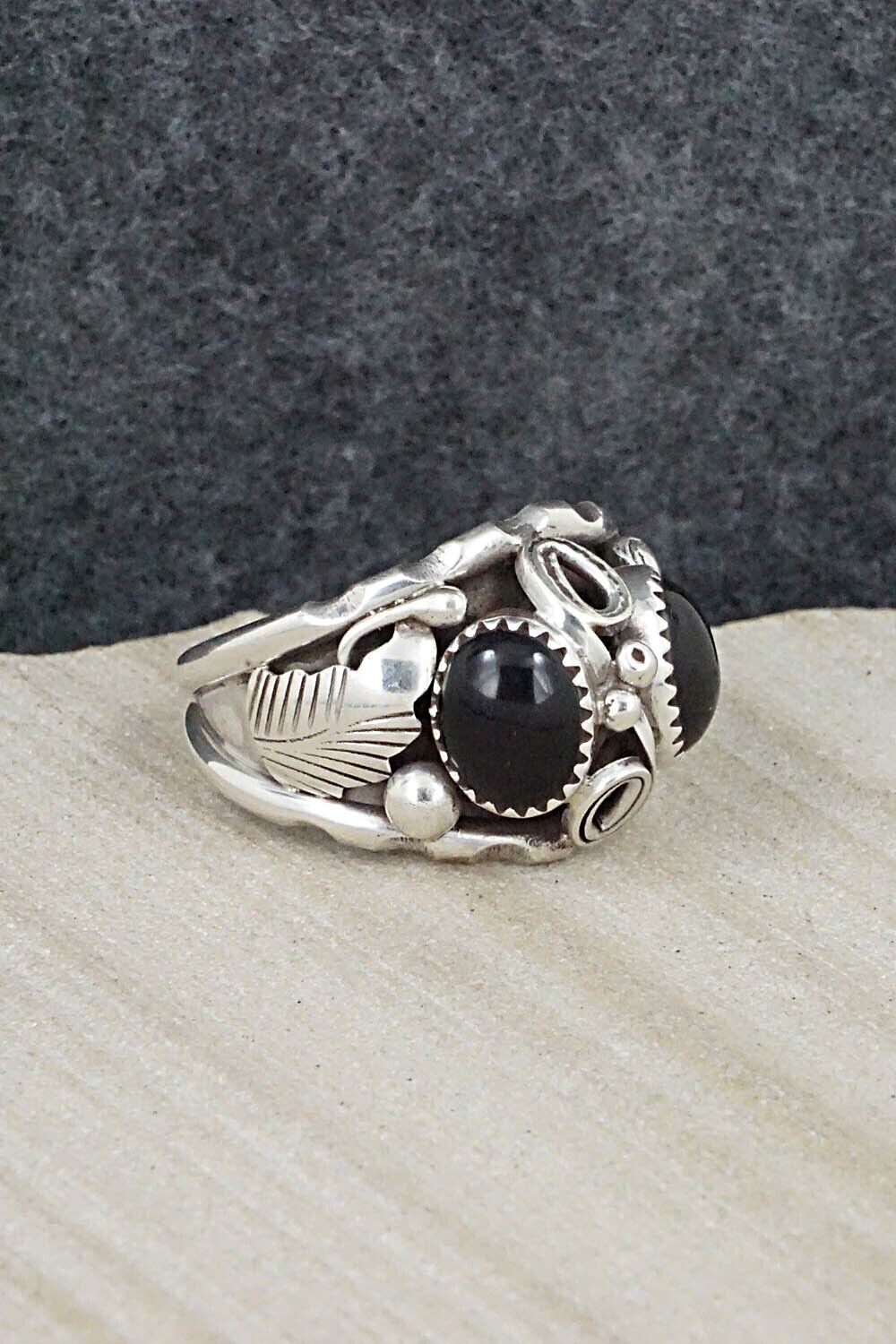 Onyx & Sterling Silver Ring - Max Calliditto - Size 13