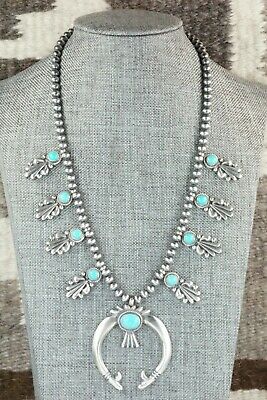 Turquoise & Sterling Silver Squash Blossom - Bobby Platero