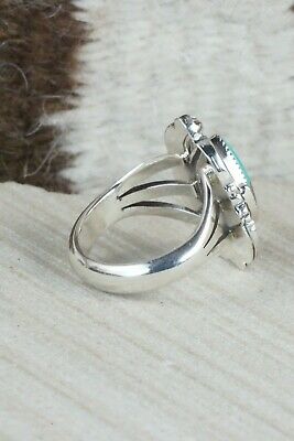 Turquoise & Sterling Silver Ring - Irvin Tsosie - Size 9
