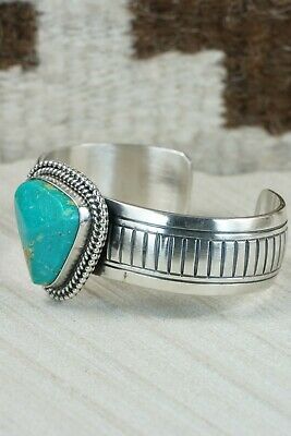 Navajo Turquoise and Sterling Silver Bracelet - Raymond Delgarito