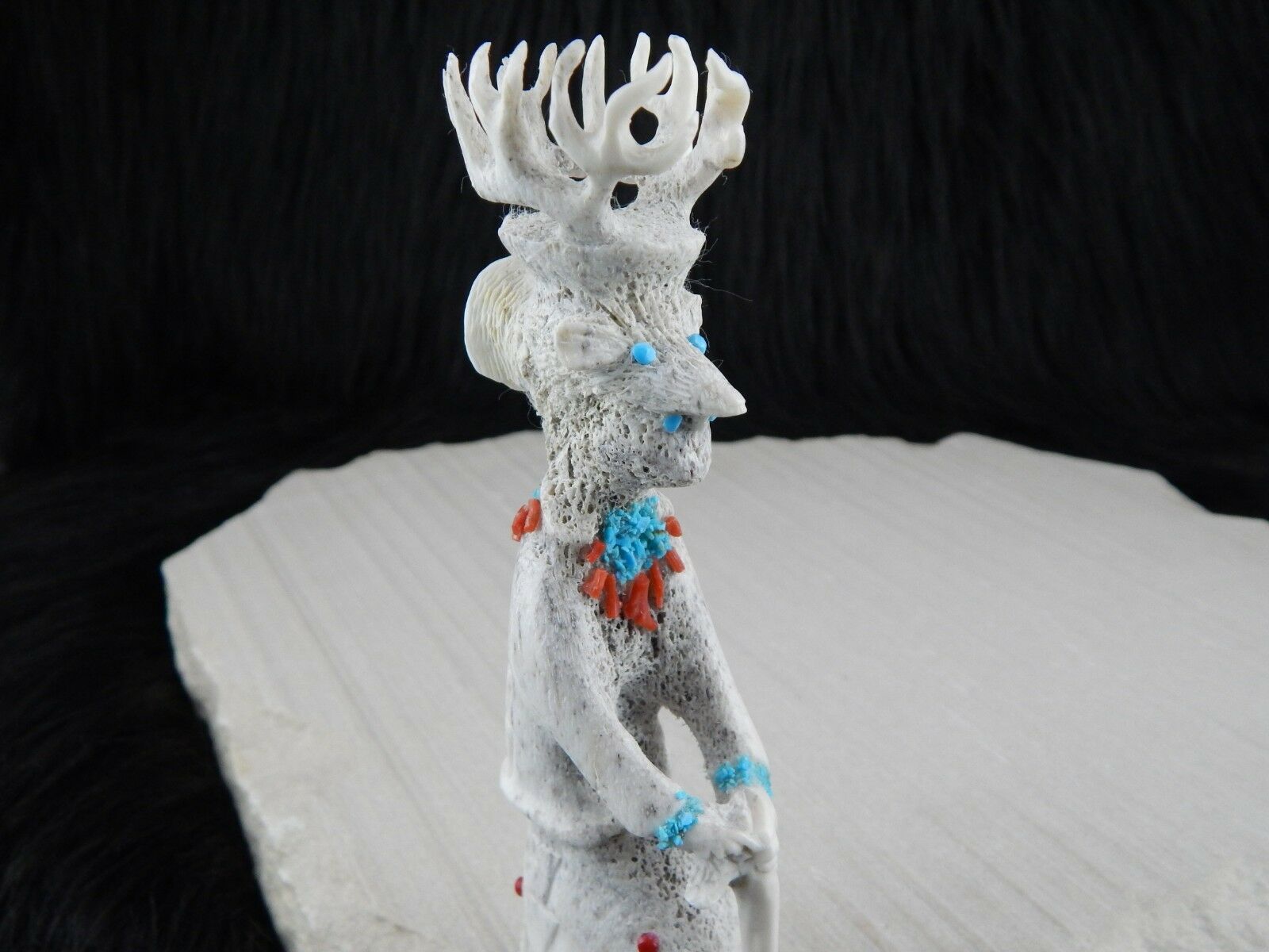 Dancer Zuni Fetish Carving - Marlon Lowsayatee - High Lonesome Trading