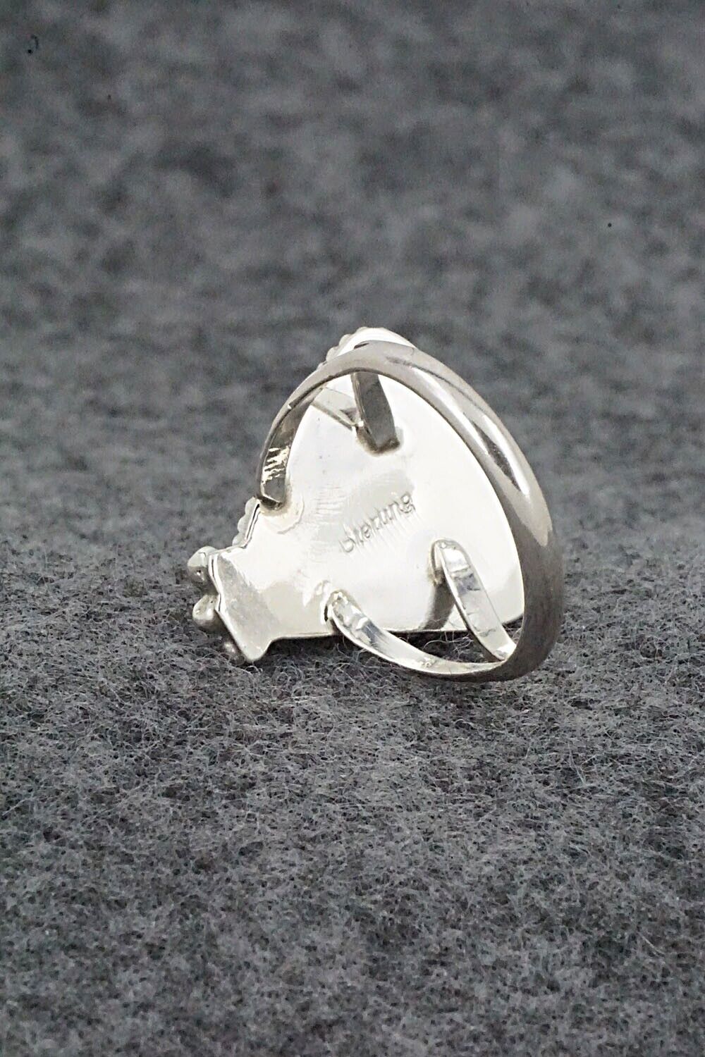 White Buffalo & Sterling Silver Ring - Judy Largo - Size 7.5