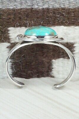 Turquoise & Sterling Silver Bracelet - Leslie Nez