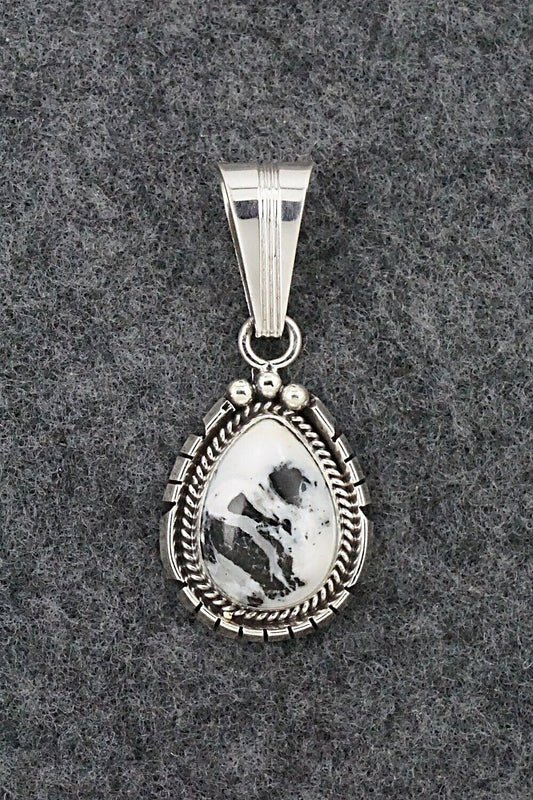 White Buffalo & Sterling Silver Pendant - Samuel Yellowhair