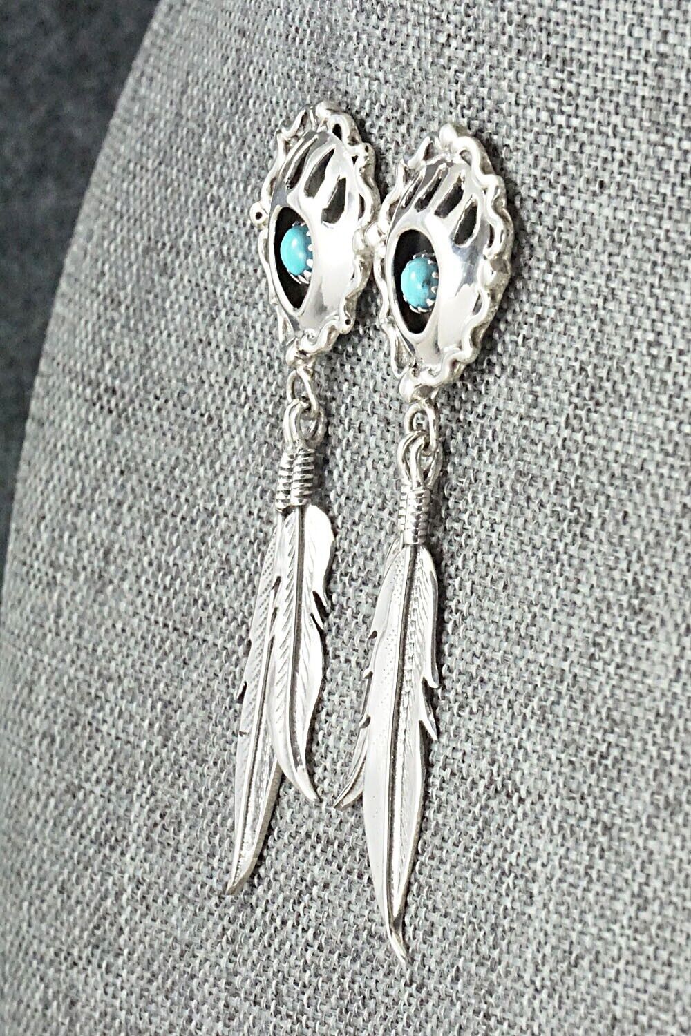 Turquoise & Sterling Silver Earrings - Annie Spencer