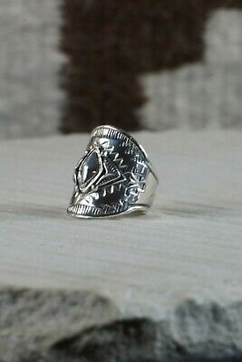 Navajo Sterling Silver Ring - Derrick Gordon - Size 8 - High Lonesome Trading