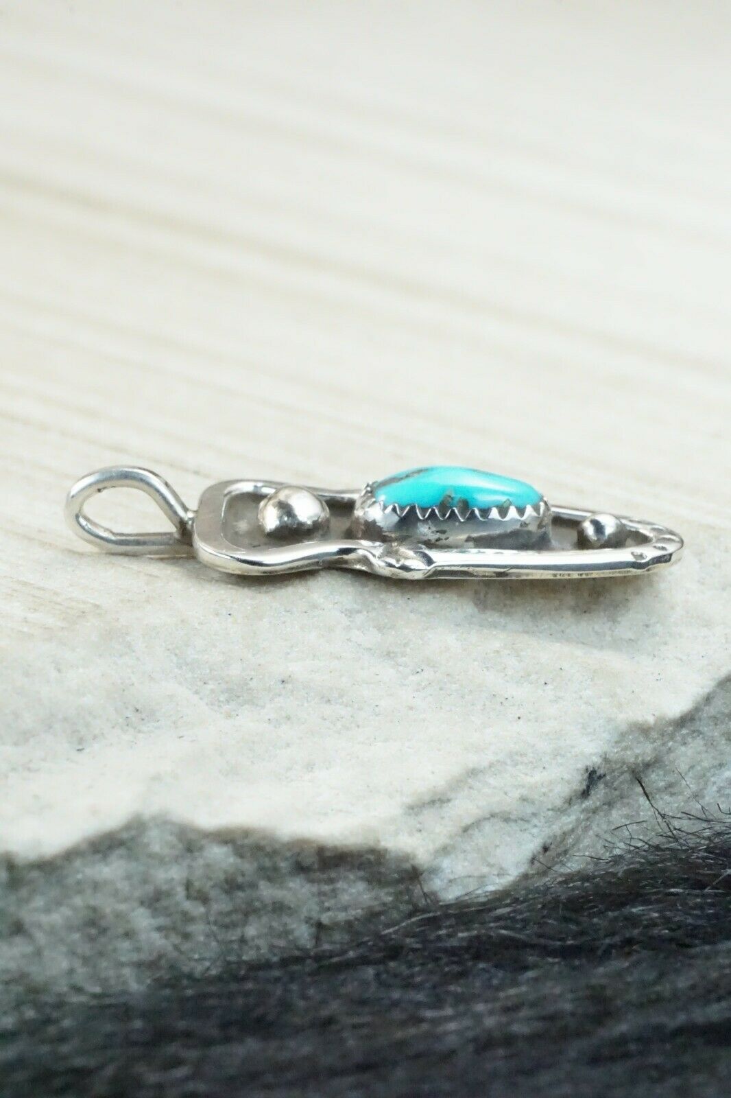 Turquoise & Sterling Silver Pendant - Priscilla Reeder