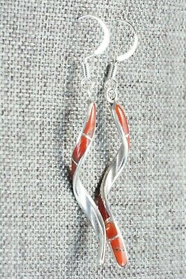 Coral & Sterling Silver Earrings - Ira Johnson