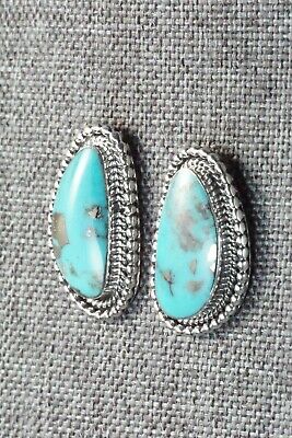 Turquoise & Sterling Silver Earrings - Verley Betone - High Lonesome Trading