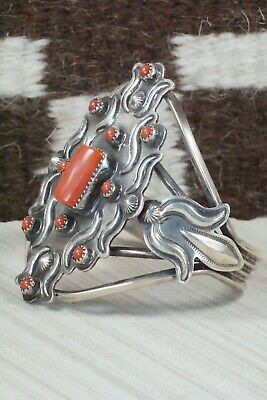 Coral & Sterling Silver Bracelet - Emerson Delgarito