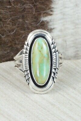 Turquoise & Sterling Silver Ring - Andrew Vandever - Size 10.25