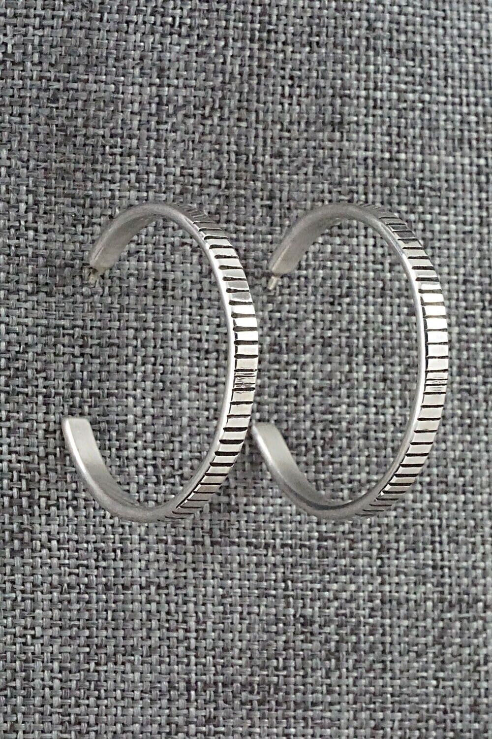 Sterling Silver Hoop Earrings - Elaine Tahe