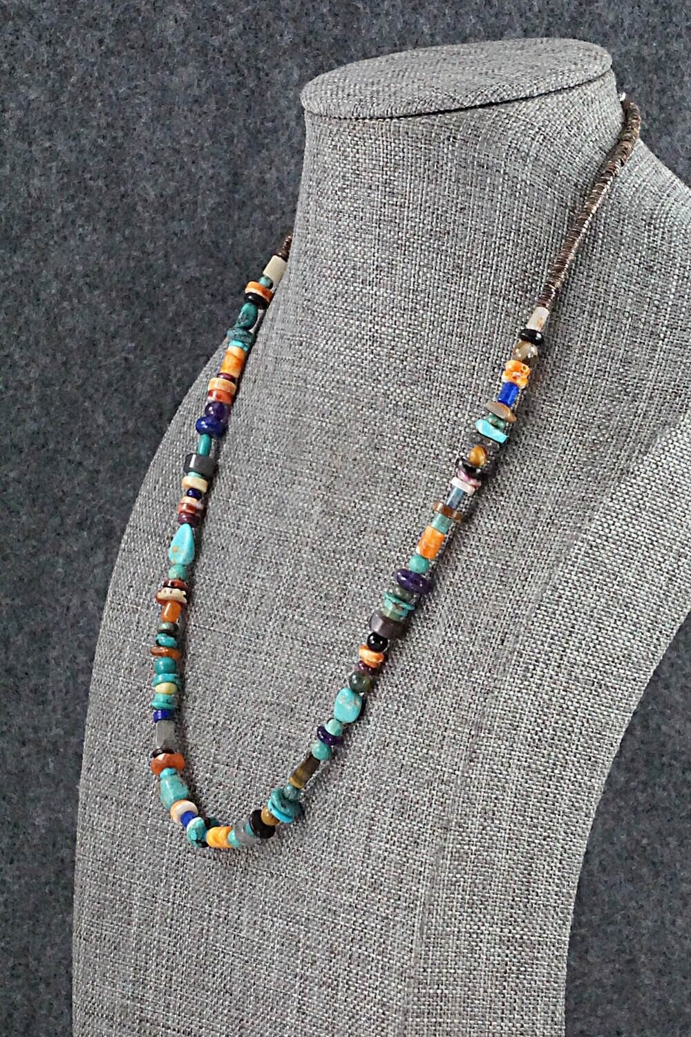 Multi Stone and Sterling Silver Necklace - Helen Tsosie