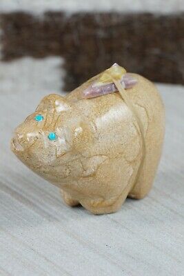 Bear Zuni Fetish Carving - Delvin Leekya - High Lonesome Trading