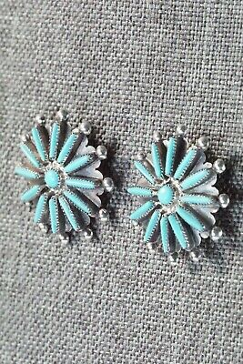 Turquoise & Sterling Silver Earrings - Samantha Waasta