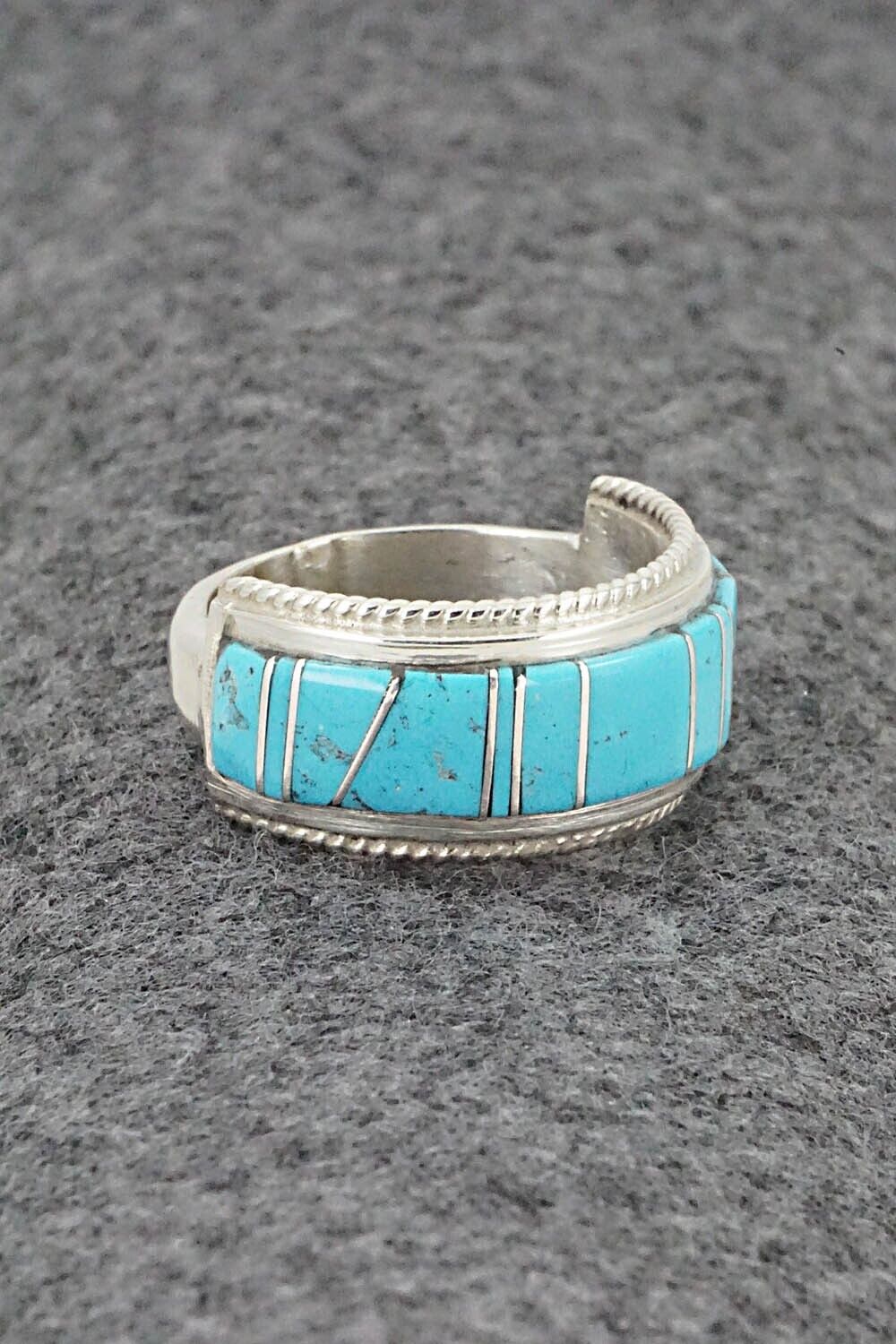 Turquoise & Sterling Silver Ring - Deirdre Luna Panteah - Size 10.5