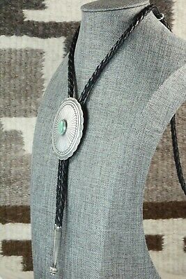 Turquoise & Sterling Silver Bolo Tie - Arnold Blackgoat