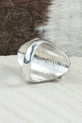 Turquoise, Coral & Sterling Silver Ring - Lyolita Tsattie - Size 7