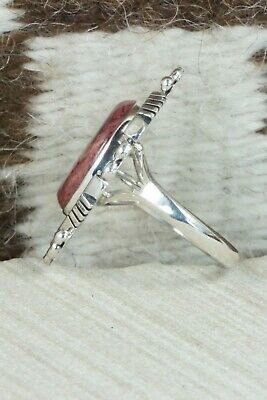 Spiny Oyster & Sterling Silver Ring - Daniel Benally - Size 10