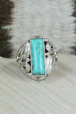 Turquoise & Sterling Silver Ring - Davey Morgan - Size 9