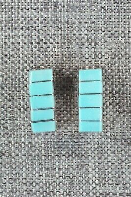 Turquoise & Sterling Silver Earrings - Lloyd Kanesta