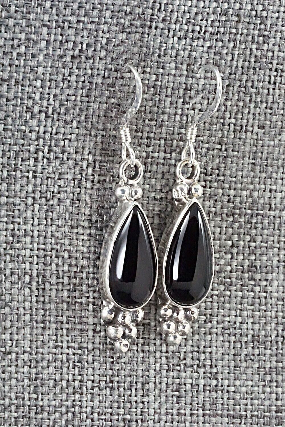 Onyx & Sterling Silver Earrings - Judy Largo