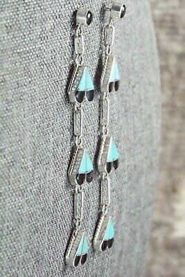 Turquoise & Sterling Silver Earrings - Velda Nastacio - High Lonesome Trading