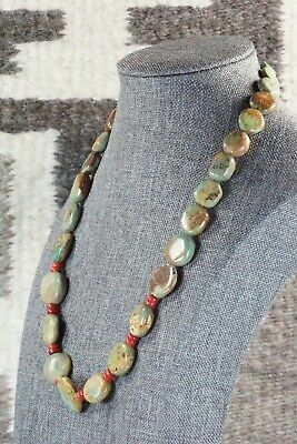 Turquoise, Coral & Sterling Silver Necklace - Navajo