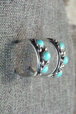 Turquoise & Sterling Silver Earrings - Paul Largo - High Lonesome Trading