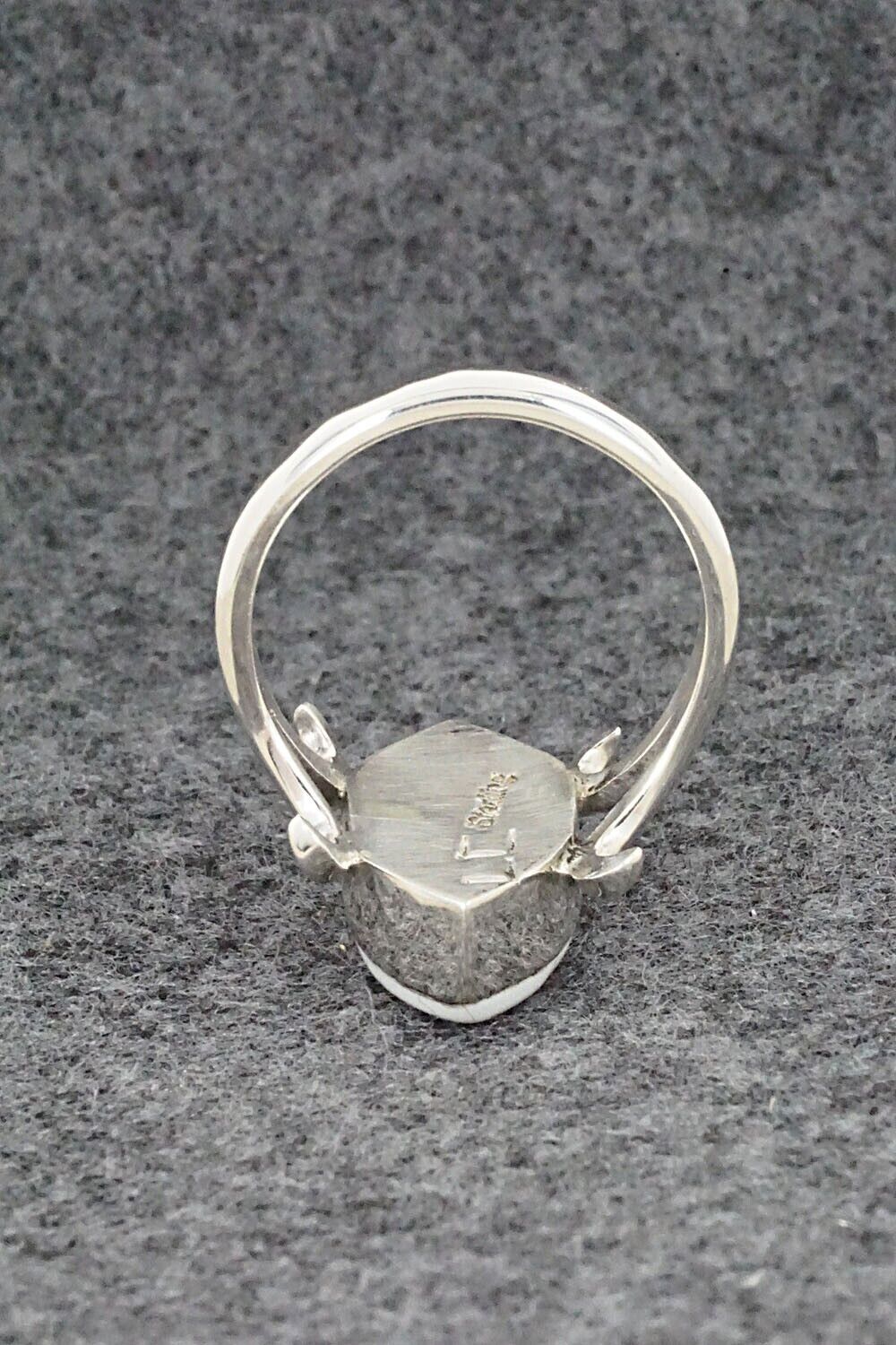 White Buffalo & Sterling Silver Ring - Larry Castillo - Size 7.75