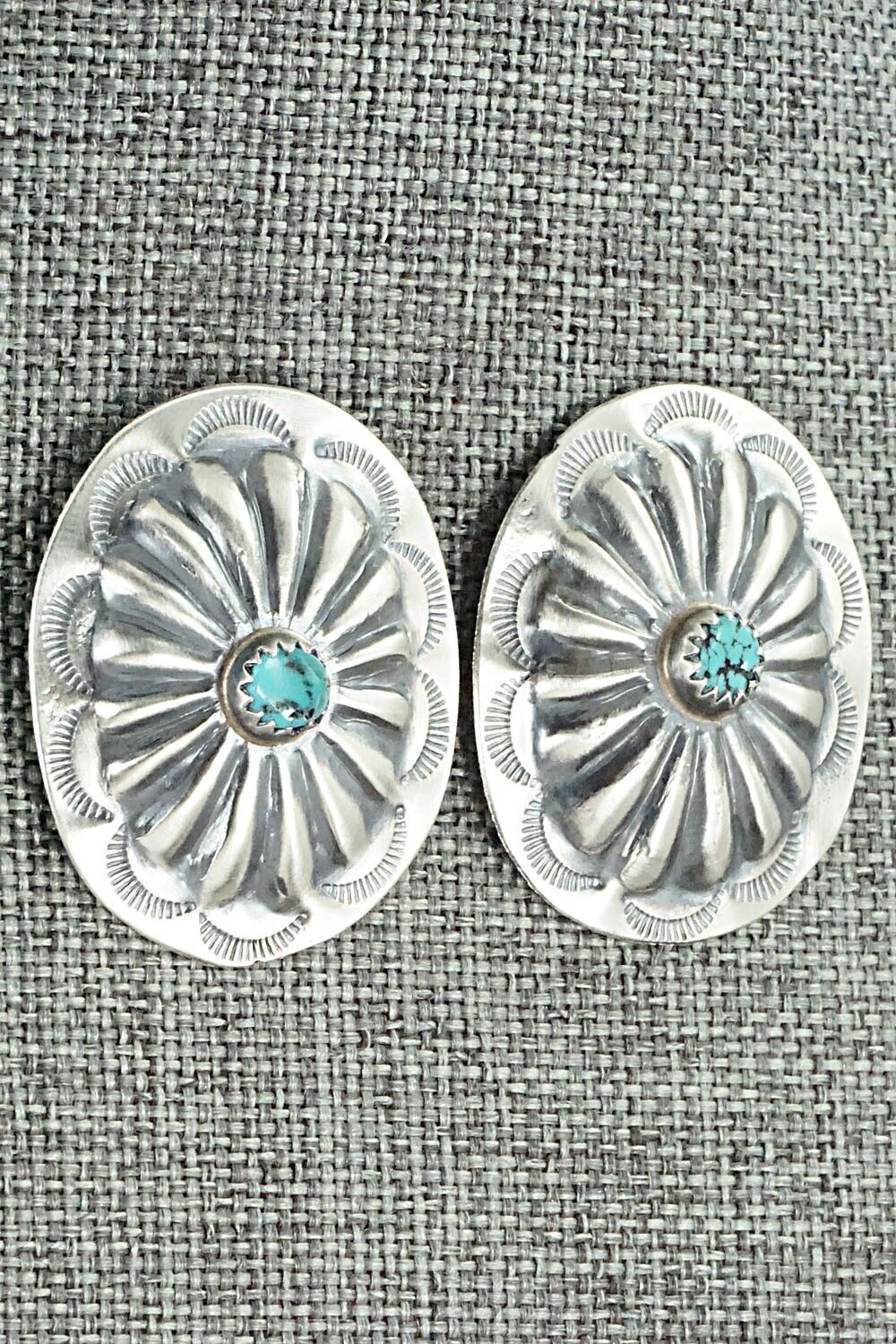 Turquoise & Sterling Silver Earrings - Joan Begay