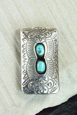Turquoise & Sterling Silver Money Clip - Shirley Skeets - High Lonesome Trading
