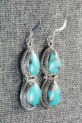 Turquoise & Sterling Silver Earrings - Verley Betone