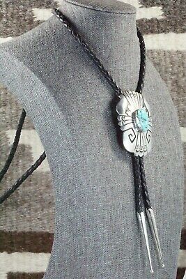 Turquoise & Sterling Silver Bolo Tie - Richard Singer