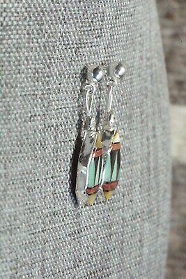 Multi Stone Inlay & Sterling Silver Earrings - Ola Eriacho