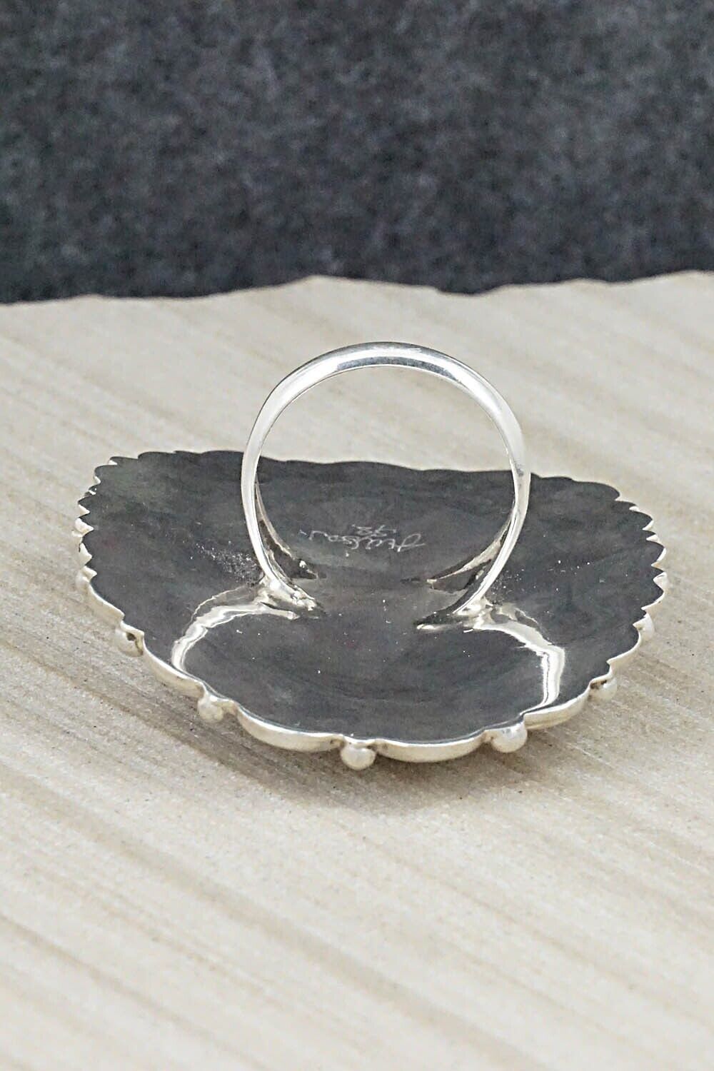 White Buffalo & Sterling Silver Ring - Jaz Wilson - Size 8.5