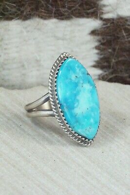 Turquoise and Sterling Silver Ring - Selina Warner - Size 7.75