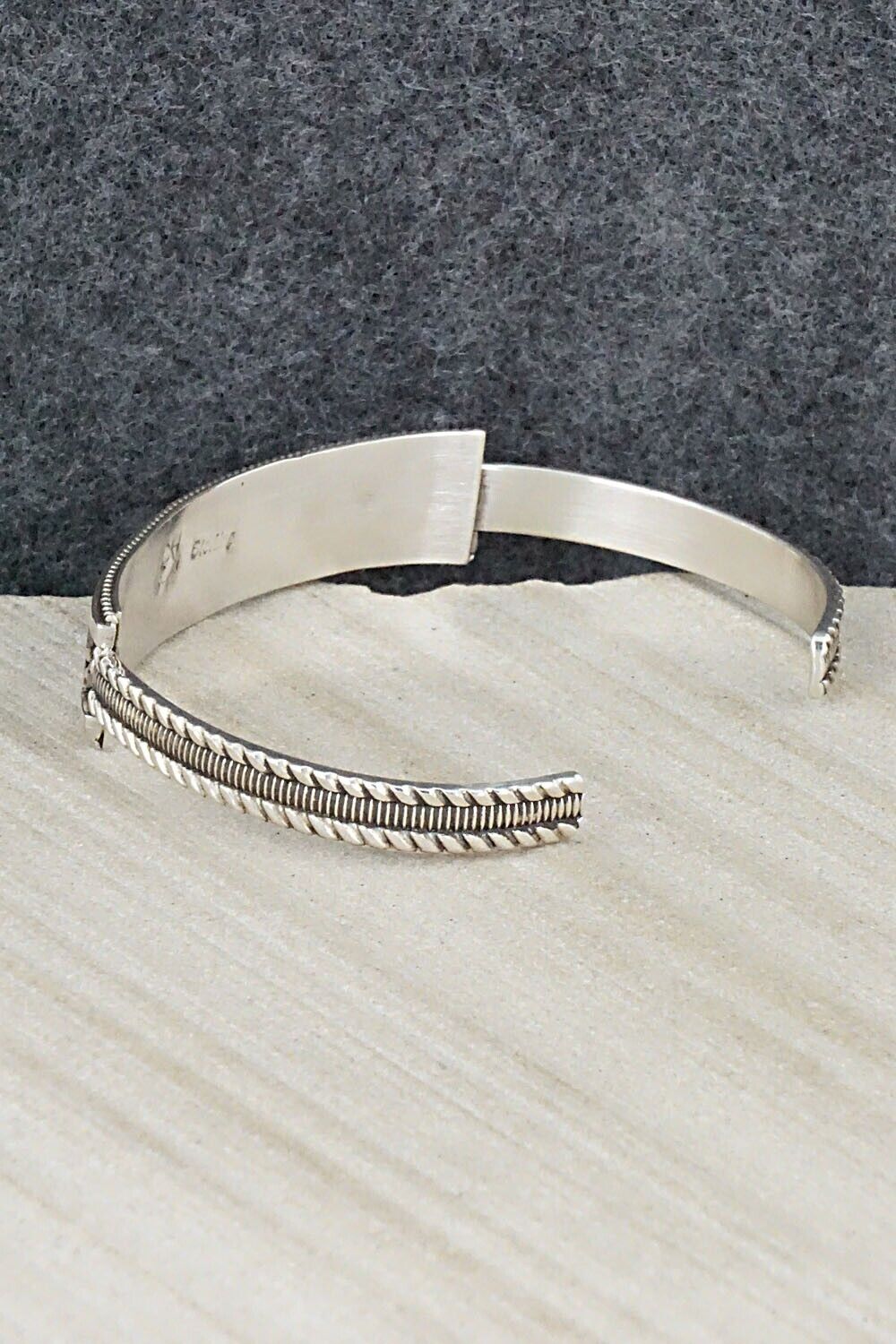 Turquoise & Sterling Silver Inlay Bracelet - Claudine Haloo